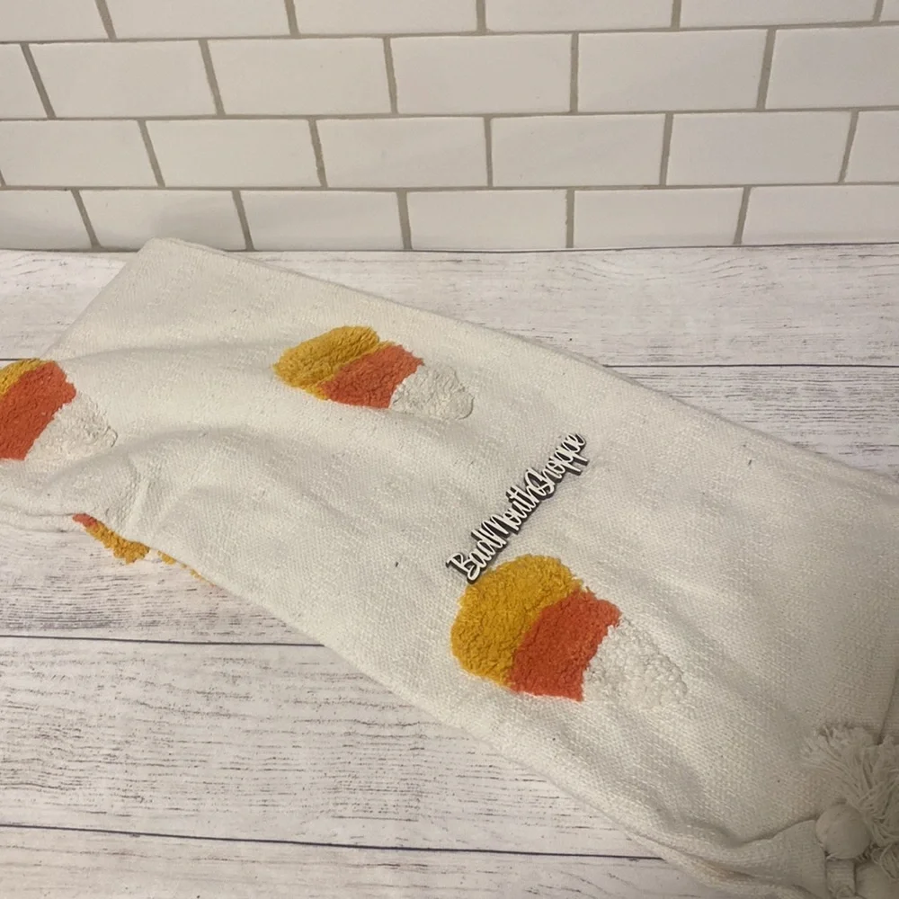 Rachel Zoe Candy Corn Viral Halloween Throw Blanket